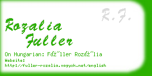 rozalia fuller business card
